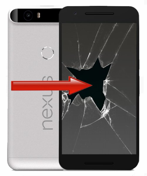 Google Nexus 6P - Displaybyte Svart