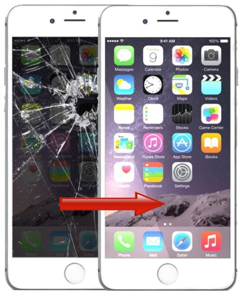 iPhone 6S - Skrmbyte Vit (Original Kvalitet)