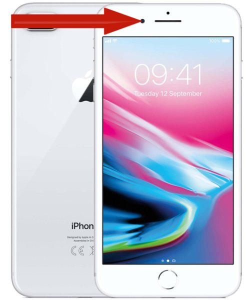 iPhone8 Plus - Kamera byte (fram)