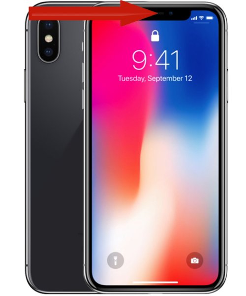 iPhone X - Samtalshgtalare byte