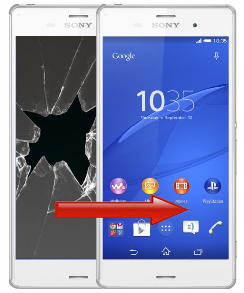 Xperia Z3 - Glasbyte Vit